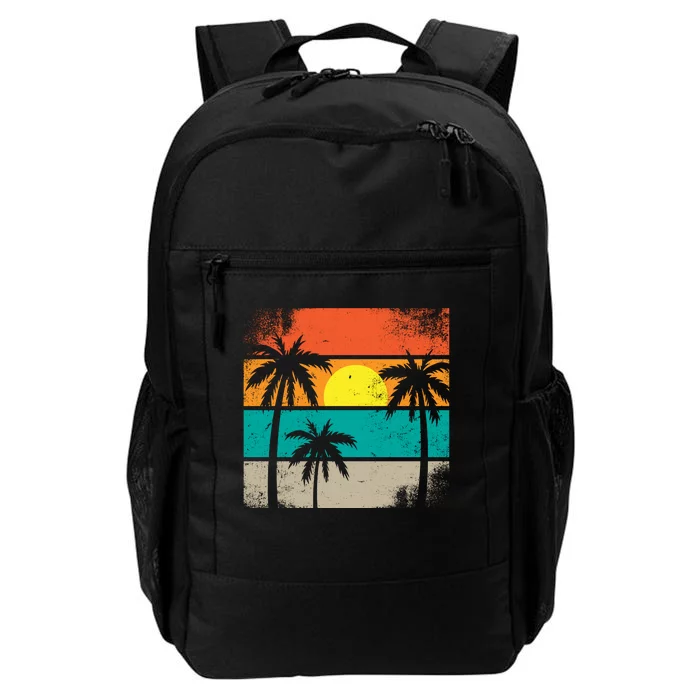 Summer Retro Palm Trees Tropical Daily Commute Backpack