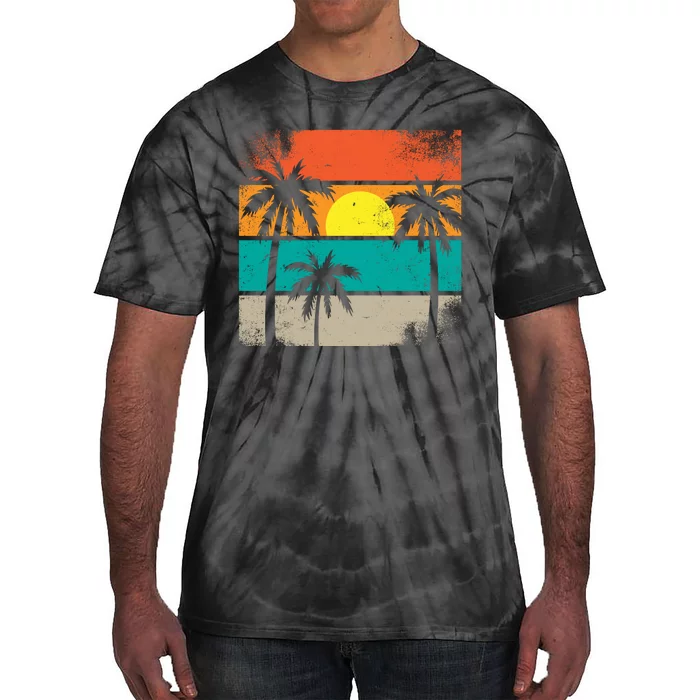 Summer Retro Palm Trees Tropical Tie-Dye T-Shirt