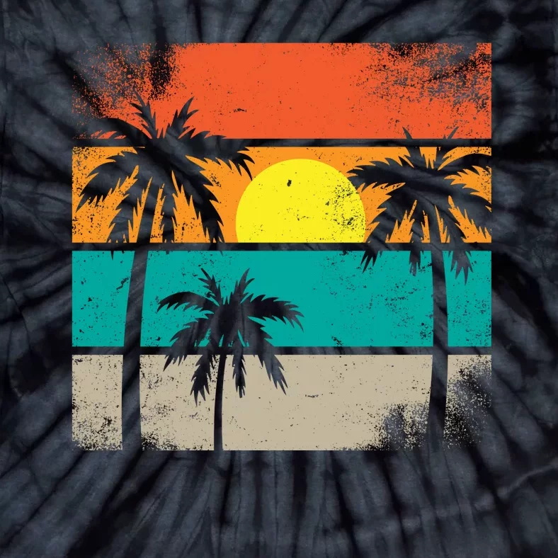 Summer Retro Palm Trees Tropical Tie-Dye T-Shirt