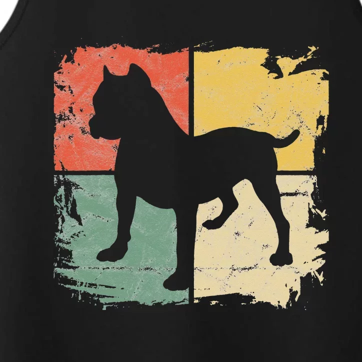 Square Retro Pitbull Owner Gift Dog Lover Pit bull Parents Performance Tank