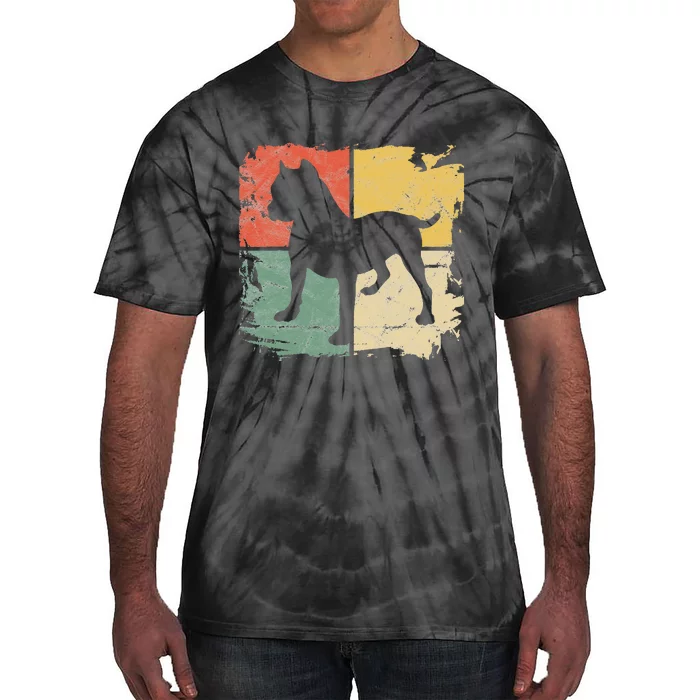 Square Retro Pitbull Owner Gift Dog Lover Pit bull Parents Tie-Dye T-Shirt