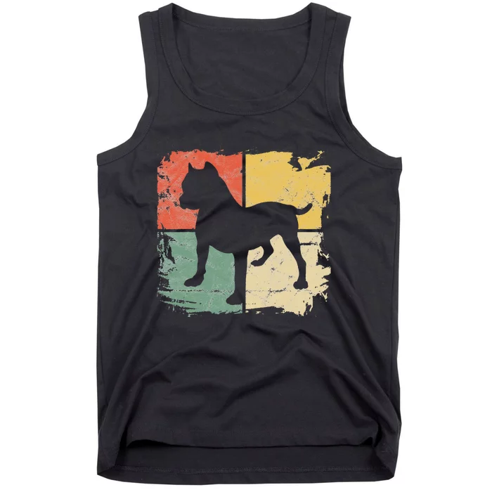 Square Retro Pitbull Owner Gift Dog Lover Pit bull Parents Tank Top