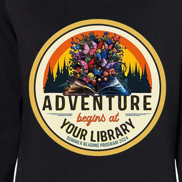 Summer Reading Program 2024 Adventure Begins At Your Library Womens California Wash Sweatshirt