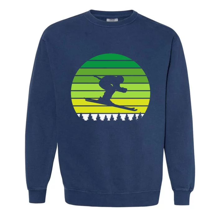 Snowboarder Retro Patricks Day Garment-Dyed Sweatshirt