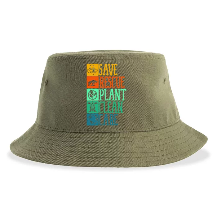 Save Rescue Plant Clean Care Turtle Animal Recycle Earth Day Cute Gift Sustainable Bucket Hat