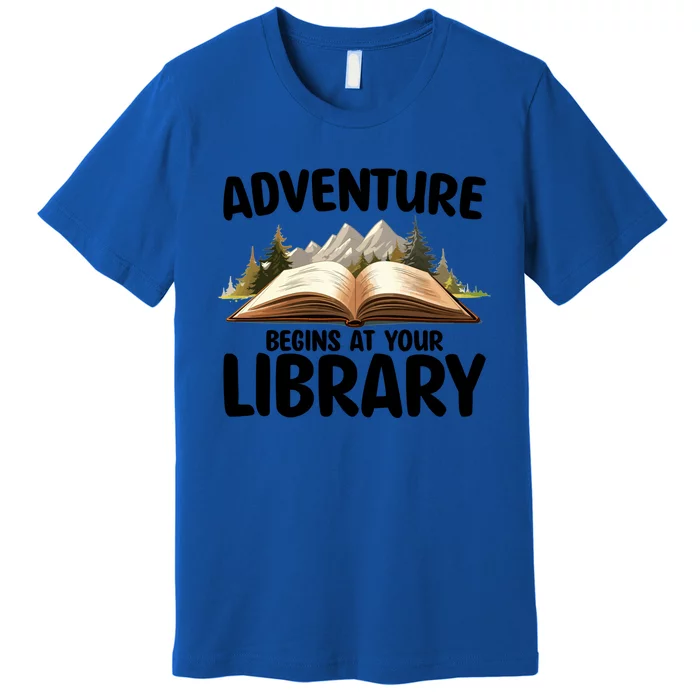 Summer Reading Program 2024 Adventure Begins At Your Library Gift Premium T-Shirt