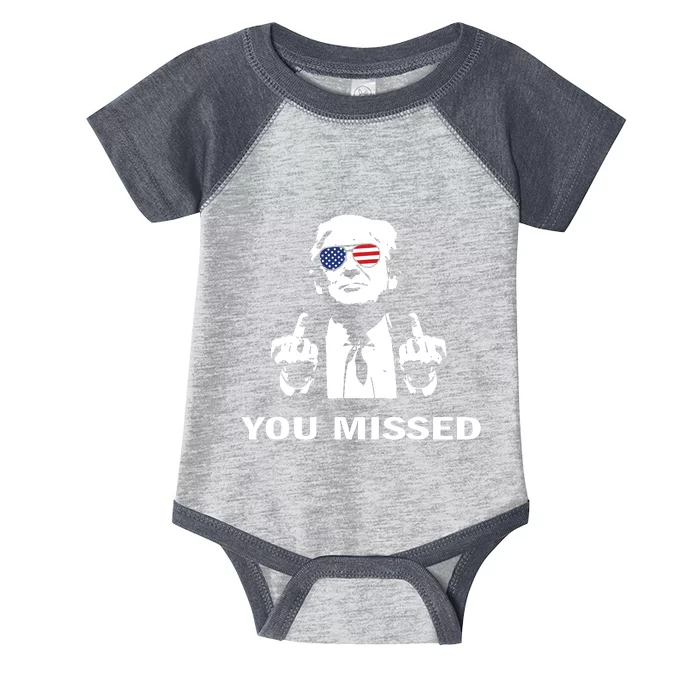 Shot Republican Pro Trump President 2024 Infant Baby Jersey Bodysuit