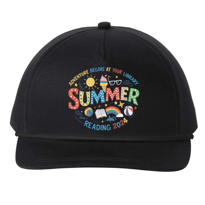 Summer Reading Program 2024 Adventure Begins At Your Library Snapback Five-Panel Rope Hat