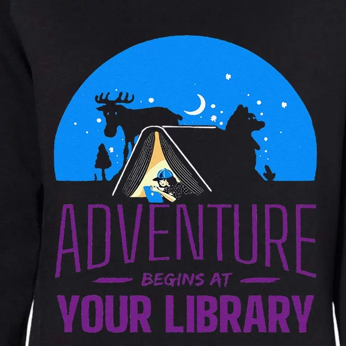 Summer Reading Program 2024 Adventure Begins At Your Library Womens California Wash Sweatshirt