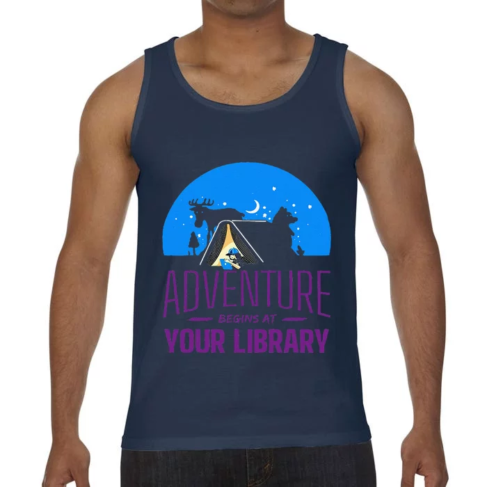 Summer Reading Program 2024 Adventure Begins At Your Library Comfort Colors® Tank Top