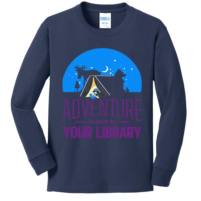 Summer Reading Program 2024 Adventure Begins At Your Library Kids Long Sleeve Shirt