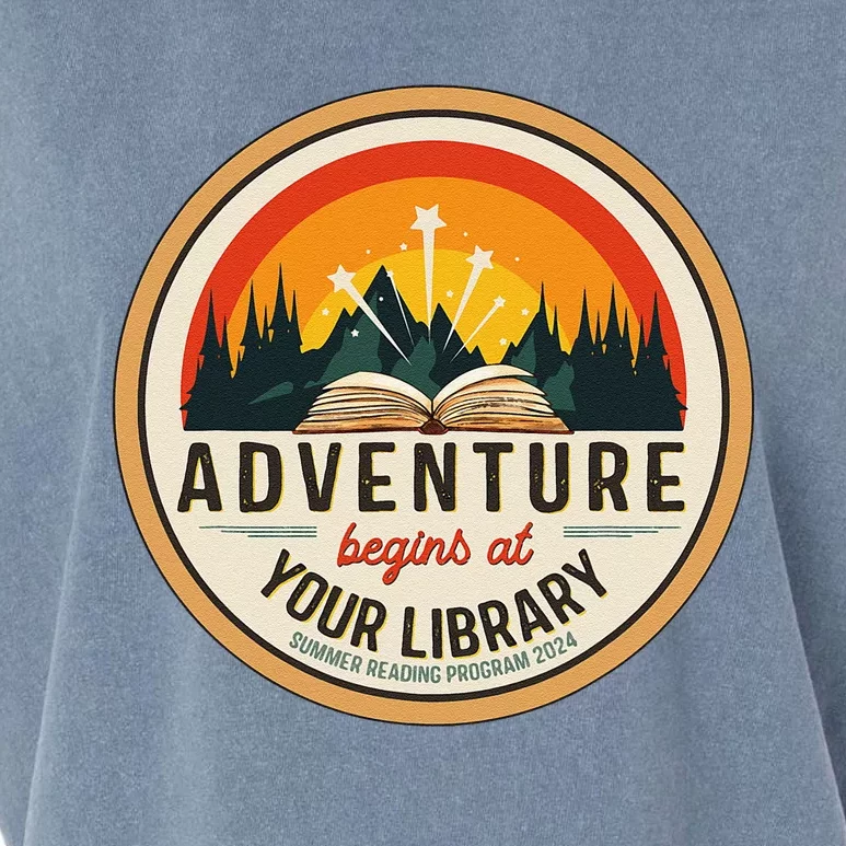 Summer Reading Program 2024 Adventure Begins At Your Library Garment-Dyed Women's Muscle Tee