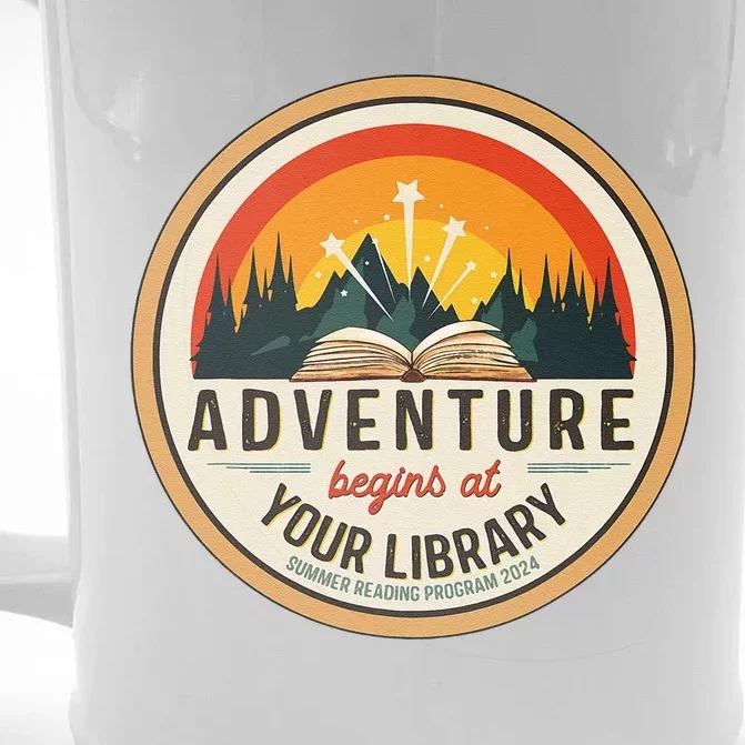 Summer Reading Program 2024 Adventure Begins At Your Library Front & Back Beer Stein