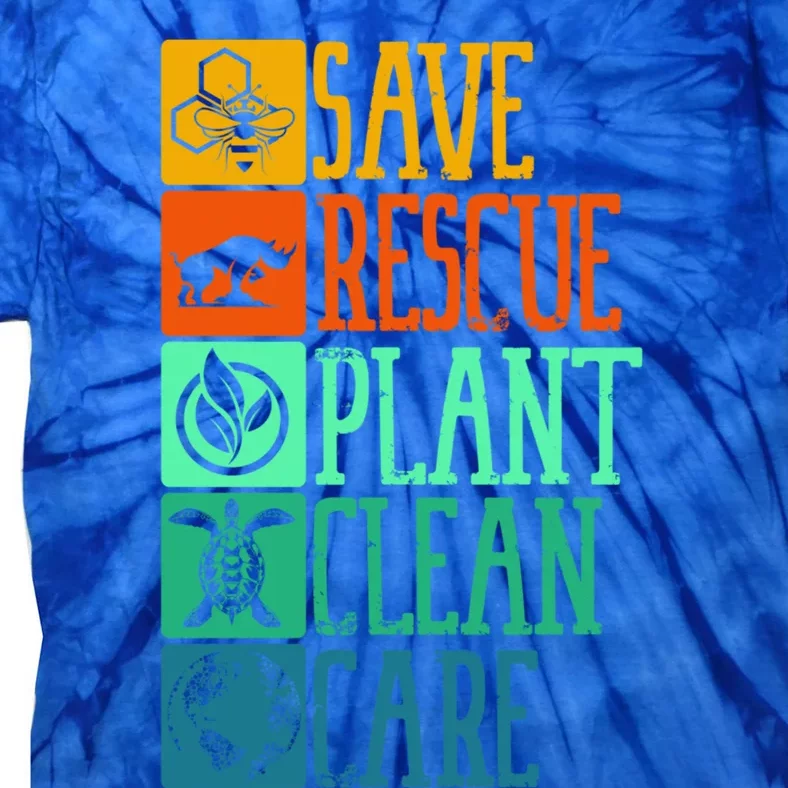 Save Rescue Plant Clean Care Turtle Animal Recycle Earth Day Cute Gift Tie-Dye T-Shirt