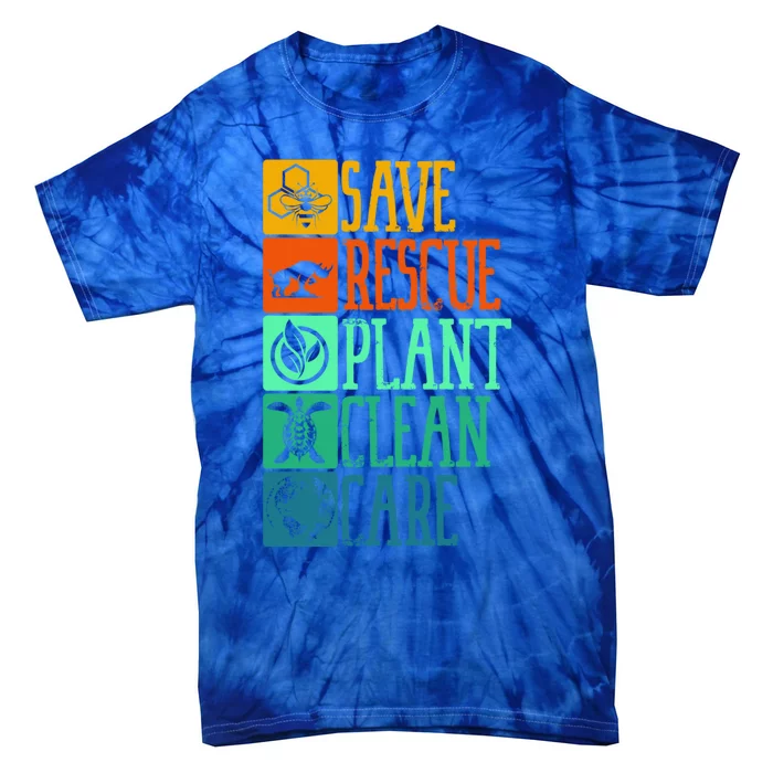 Save Rescue Plant Clean Care Turtle Animal Recycle Earth Day Cute Gift Tie-Dye T-Shirt