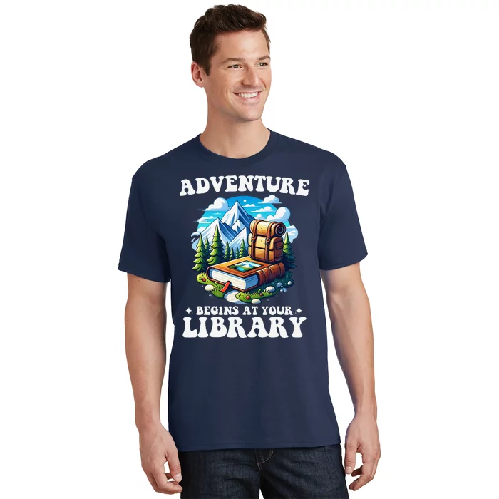 Summer Reading Program 2024 Adventure Begins At Your Library T-Shirt