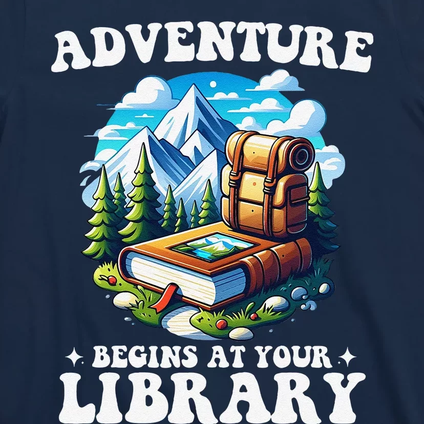 Summer Reading Program 2024 Adventure Begins At Your Library T-Shirt