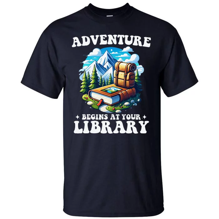 Summer Reading Program 2024 Adventure Begins At Your Library Tall T-Shirt