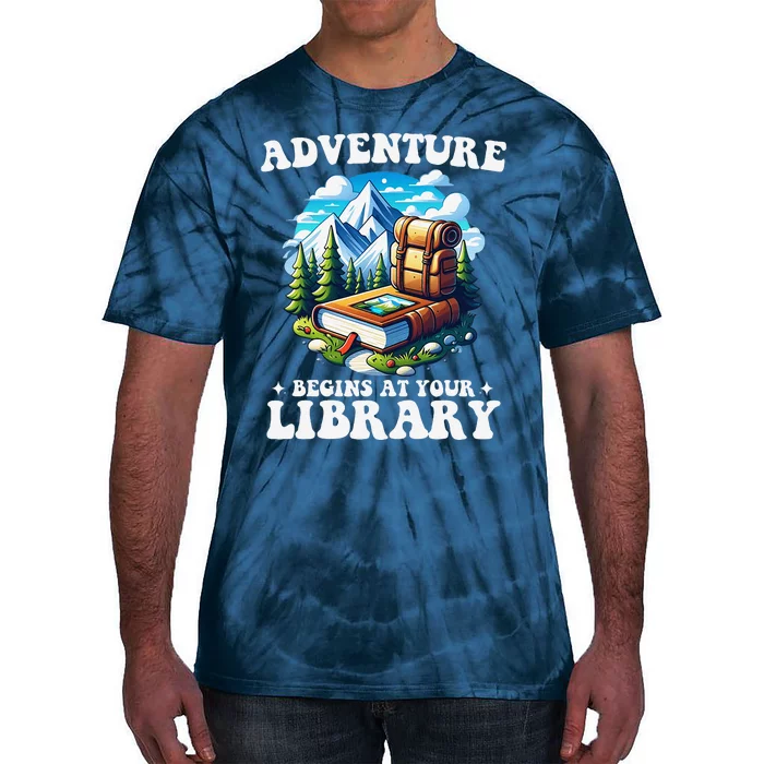 Summer Reading Program 2024 Adventure Begins At Your Library Tie-Dye T-Shirt