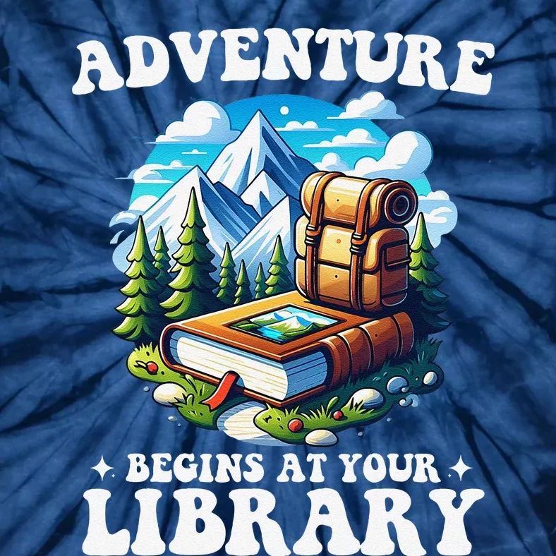 Summer Reading Program 2024 Adventure Begins At Your Library Tie-Dye T-Shirt