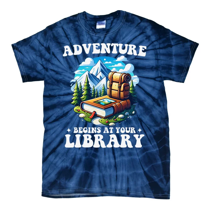 Summer Reading Program 2024 Adventure Begins At Your Library Tie-Dye T-Shirt