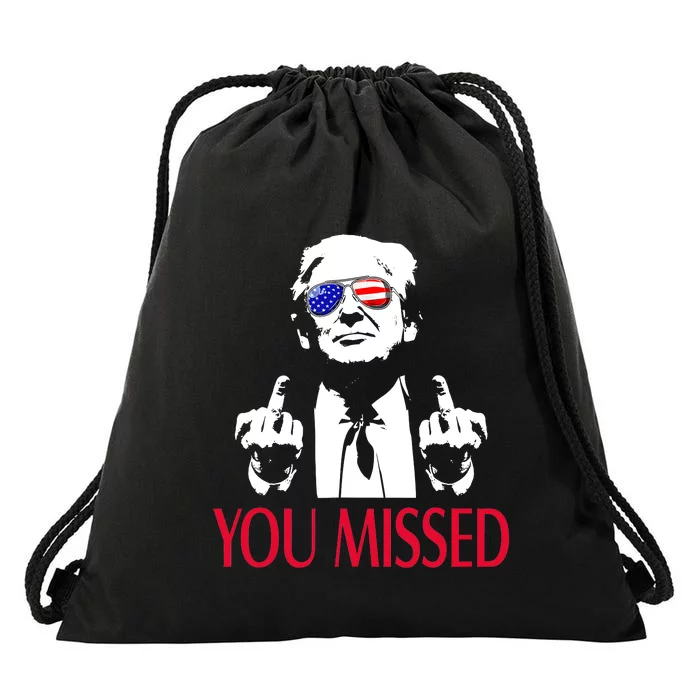 Shot Republican Pro Trump President 2024Youre Attending Political Event Run Drawstring Bag