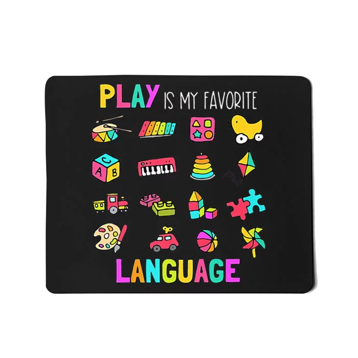 Speech Rapy Play Is My Favorite Language Slp Rapist Mousepad