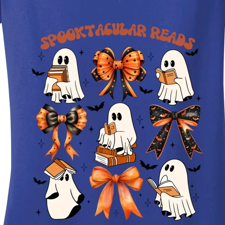 Spooktacular Reads – Perfect For Halloween Gift Women's V-Neck T-Shirt