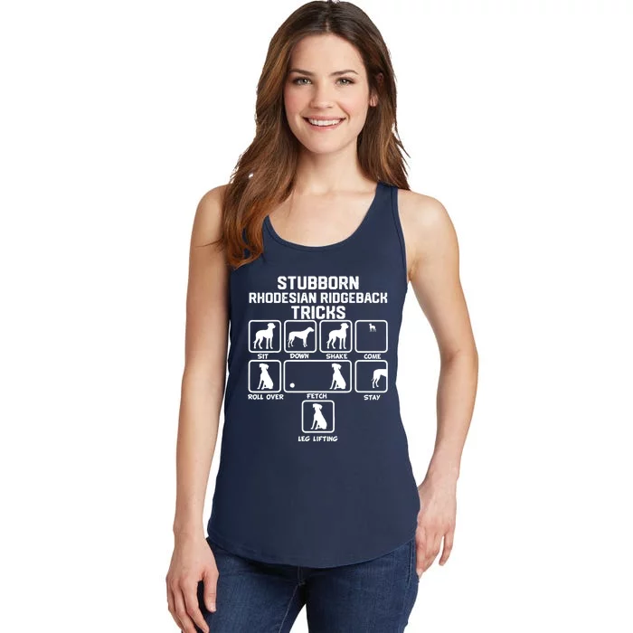 Stubborn Rhodesian Ridgeback Tricks Ladies Essential Tank