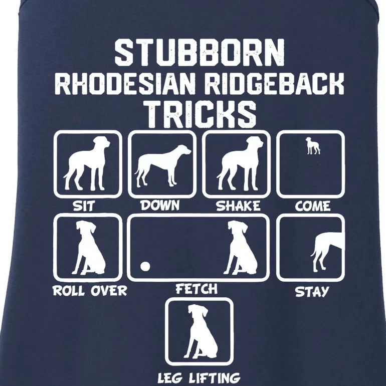 Stubborn Rhodesian Ridgeback Tricks Ladies Essential Tank