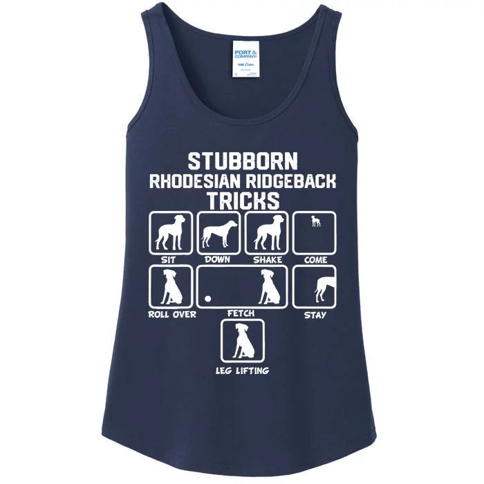 Stubborn Rhodesian Ridgeback Tricks Ladies Essential Tank