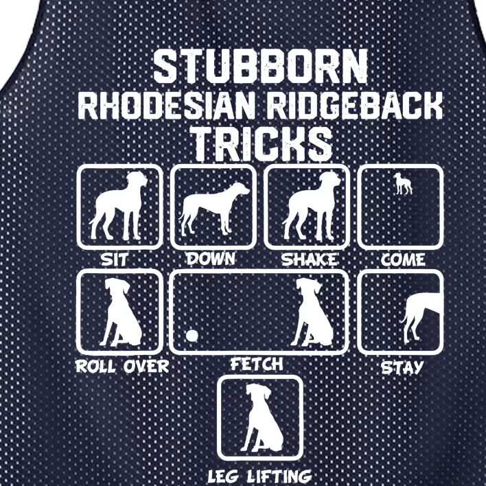 Stubborn Rhodesian Ridgeback Tricks Mesh Reversible Basketball Jersey Tank