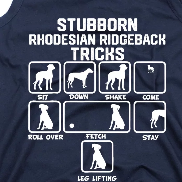 Stubborn Rhodesian Ridgeback Tricks Tank Top