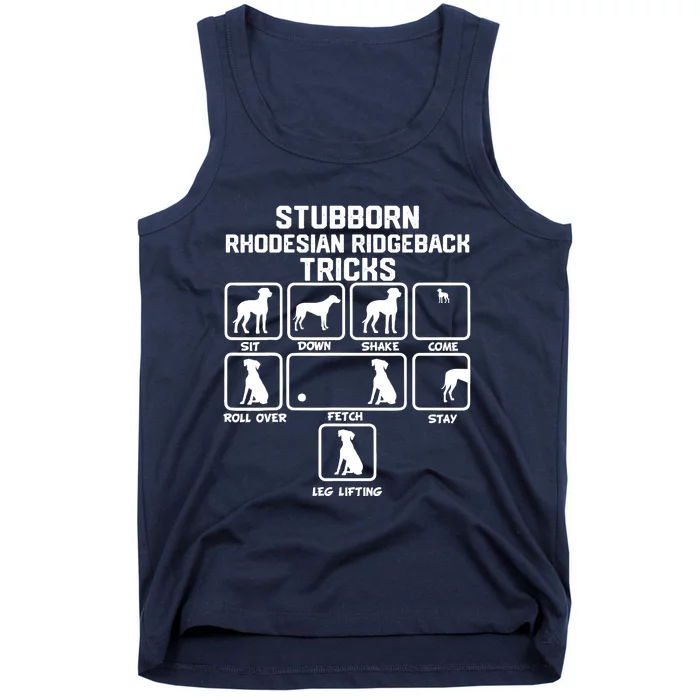 Stubborn Rhodesian Ridgeback Tricks Tank Top