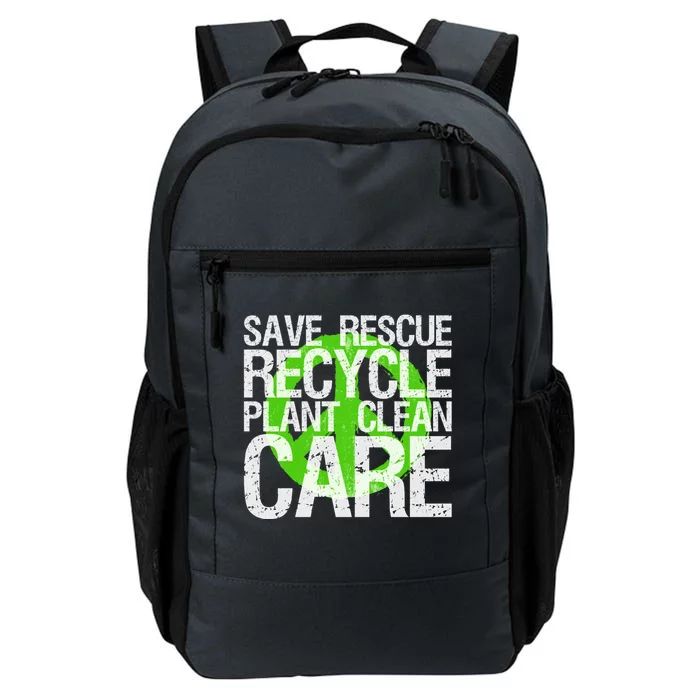 Save Rescue Recycle Plant Clean Care Gift Earth Awareness Gift Daily Commute Backpack