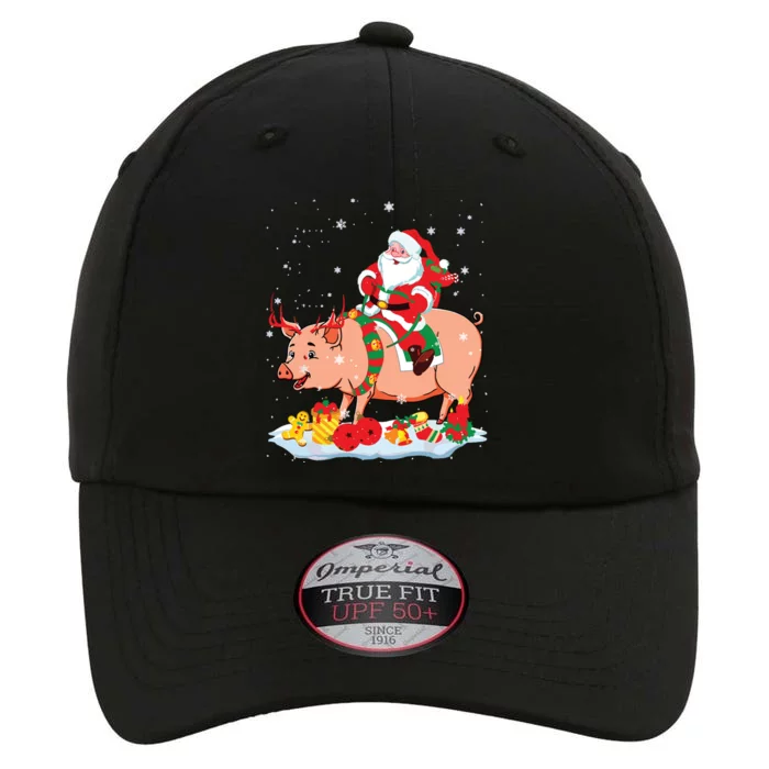 Santa Riding Reindeer Pig Xmas Pig Farmer Lover The Original Performance Cap