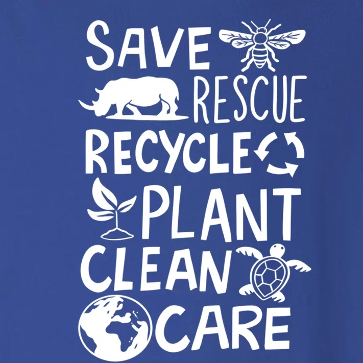 Save Rescue Recycle Plant Clean Care Climate Change Meaningful Gift Toddler Long Sleeve Shirt