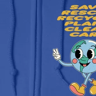 Save Rescue Recycle Plant Clean Care Forest Ecology Jungle Gift Full Zip Hoodie