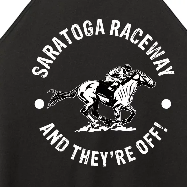 Saratoga Raceway Racetrack Horse Racing Equestrian NY Derby Women’s Perfect Tri Rocker Tank