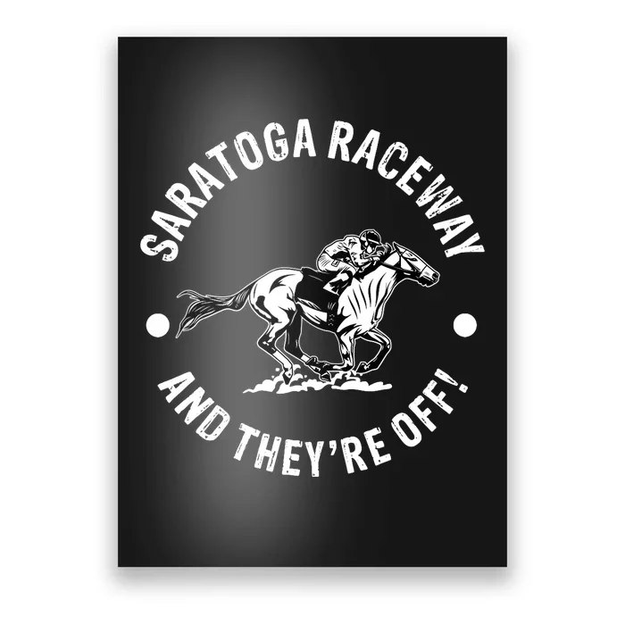 Saratoga Raceway Racetrack Horse Racing Equestrian NY Derby Poster