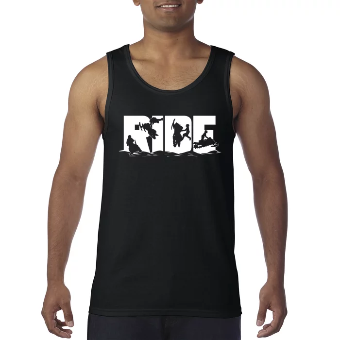 Snowmobile Ride Snowmobiling Winter Sport Gift Tank Top