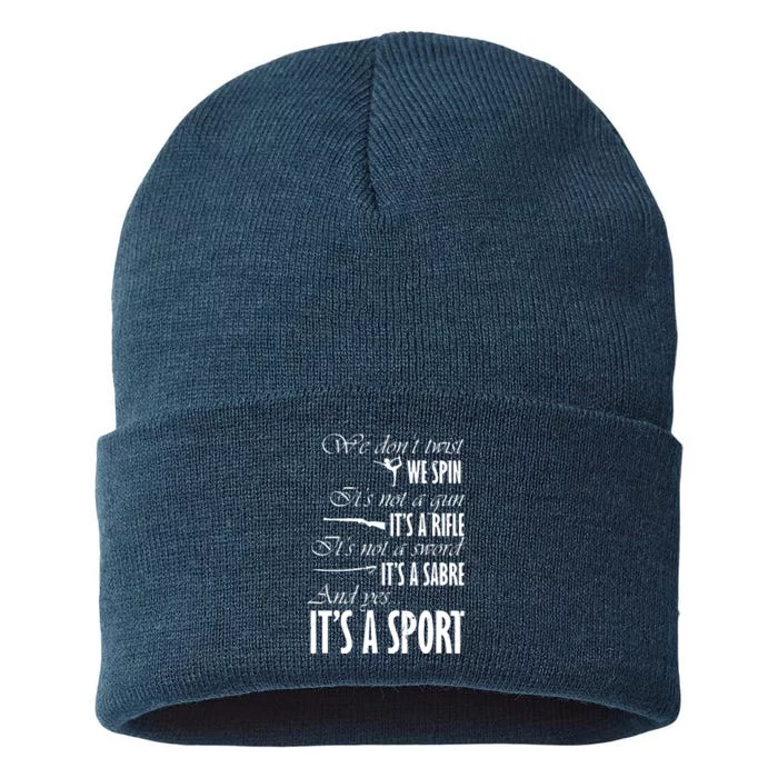 Spin Rifle Sabre Its A Sport Color Guard Winter Guard Sustainable Knit Beanie