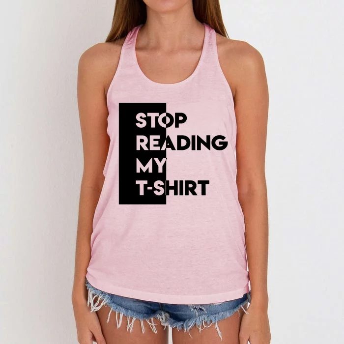 Stop Reading Women's Knotted Racerback Tank