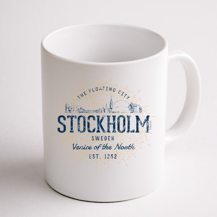 Sweden Retro Style Vintage Stockholm Front & Back Coffee Mug