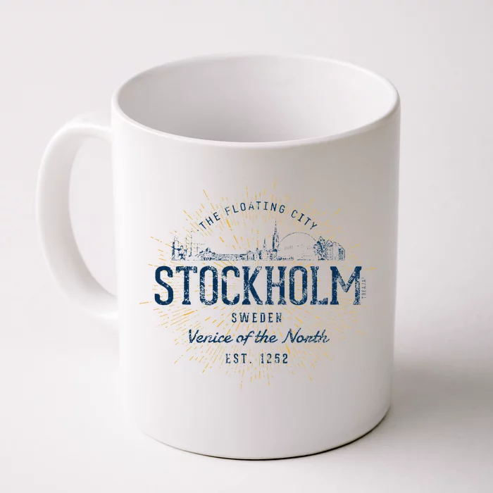 Sweden Retro Style Vintage Stockholm Front & Back Coffee Mug