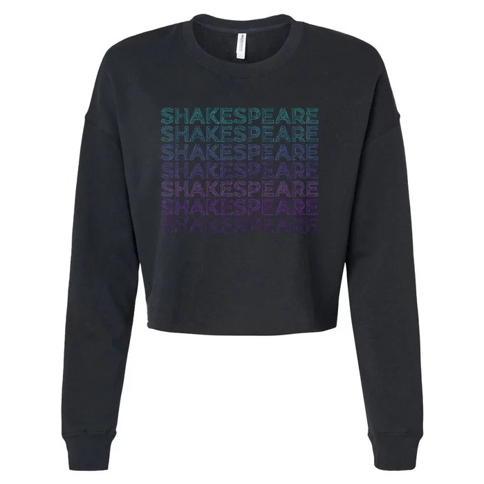 Shakespeare Retro Cropped Pullover Crew