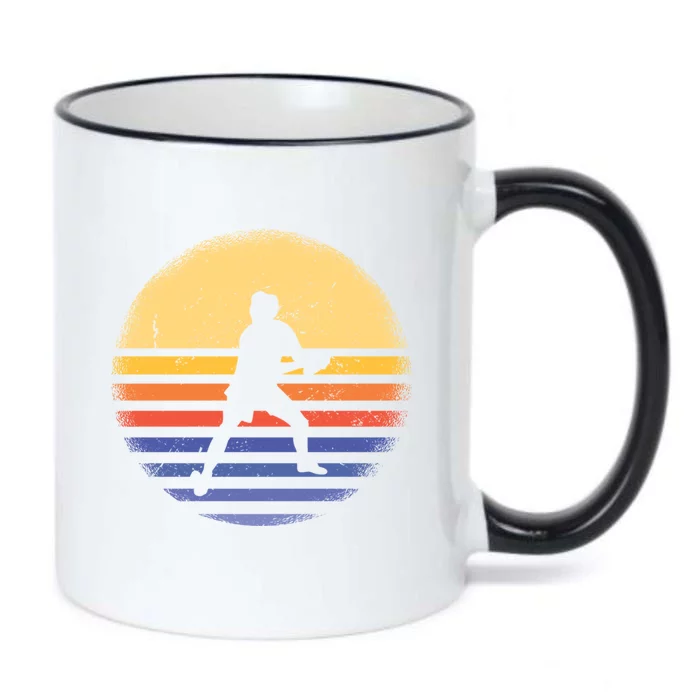 Sport Retro Sunset Ultimate Frisbee Meaningful Gift Black Color Changing Mug