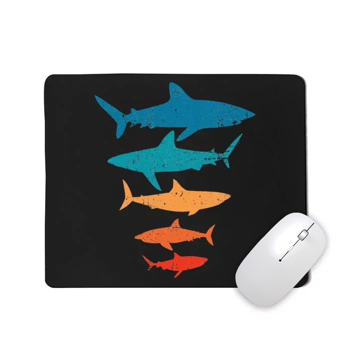 Shark Retro Shark Shark Lover Gift Shark Mousepad