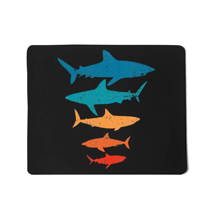 Shark Retro Shark Shark Lover Gift Shark Mousepad