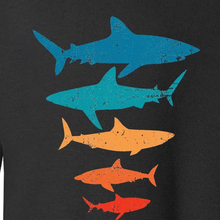 Shark Retro Shark Shark Lover Gift Shark Toddler Sweatshirt